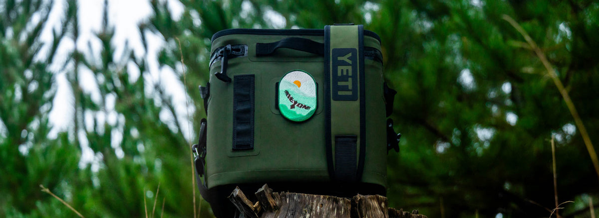 High Country Embroidery Velcro Patch on Yeti Bag